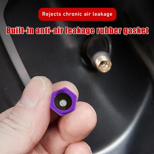 Miniatura 4 de Ziciner 12 tapas de vástago de válvula de neumático de automóvil, cubiertas de válvula de rueda de aleación de aluminio con junta tórica de goma