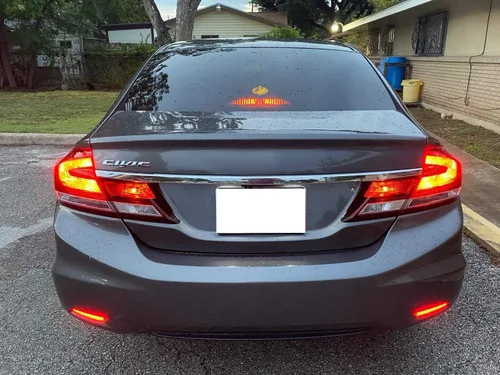 Miniatura 7 de iJDMTOY Lentes ahumadas 60-SMD LED Reflector de parachoques compatibles con Honda Civic Sedan 2013-2015, funciona como faros antiniebla traseros