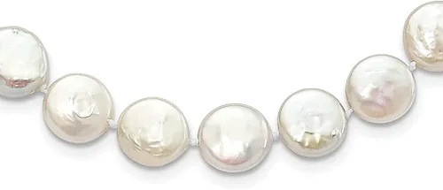 Collar de plata de ley 925 de 0.394in con dije de perlas cultivadas en agua dulce blanca, joyería fina para mujer, regalos para ella, Perla, Perla