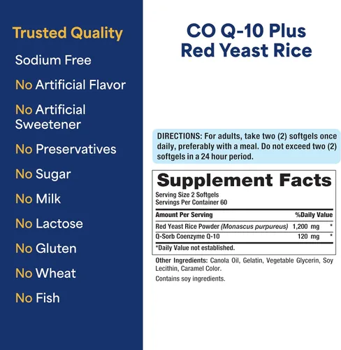 Miniatura 7 de Puritan's Pride Q-Sorb™ Coenzima CoQ10 suplemento dietético para la salud del corazón, salud de las encías orales y apoyo al envejecimiento