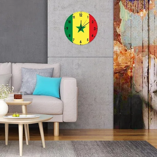 Miniatura 217 de Cheyan Reloj de pared con bandera de Canadá de 12 pulgadas, silencioso, sin tictac, de PVC, funciona con pilas, reloj redondo decorativo, regalo