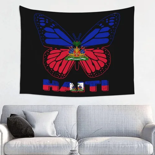 Miniatura 27 de Póster de tapiz de bandera de El Salvador de mariposa de 29 x 37 pulgadas, decoración del hogar, decoración para colgar en la pared, dormitorio