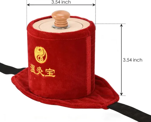 Miniatura 2 de Caja de moxa de cobre sin humo, herramienta de tratamiento de moxibustión de cobre, caja de moxibustión para cuello, rodilla, cintura, hombro