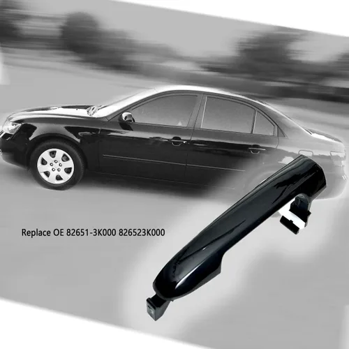 Miniatura 2 de Manija de puerta compatible con Hyundai Sonata 2005 2006 2007 2008 2009 2010 82651-3K000 826513K000 exterior exterior negro delantero lado