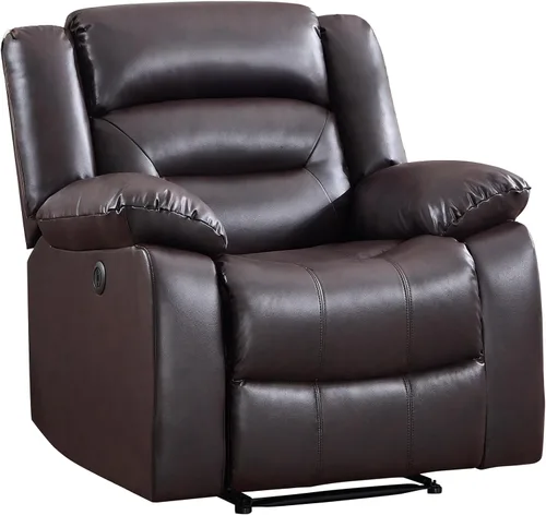 Miniatura 12 de EBELLO Silla reclinable eléctrica clásica, silla reclinable eléctrica acolchada extragrande con cojín suave y respaldo, sofá con sillón cómodo