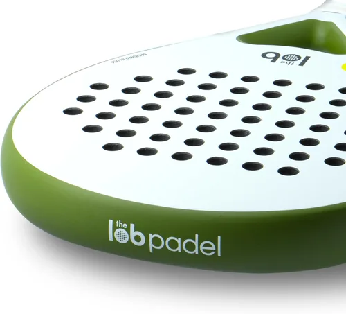 Miniatura 5 de Pala de pádel de fibra de carbono 3K de forma redonda para hombres y mujeres - Potencia y control de precisión, durabilidad, personalizable Verde