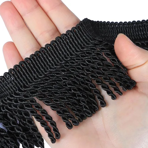 Miniatura 11 de Cortina de flecos de lingotes de 5 yardas/2.5 pulgadas, adornos de tela con flecos para el hogar, accesorios de costura para manualidades, ropa