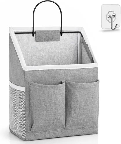 Miniatura 11 de Kanrichu 2 piezas de cestas pequeñas para colgar en la pared para organizar, bolsa de almacenamiento colgante en la pared como organizador sobre