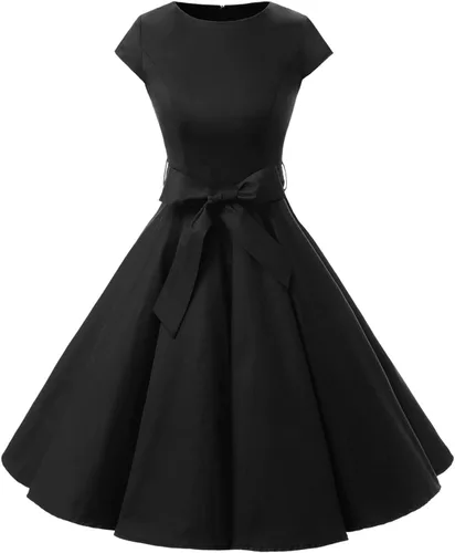 Miniatura 62 de Dressystar - Vestidos clásicos de fiesta con mangas casquillo, estilo Rockabilly y retro de la década de 1950