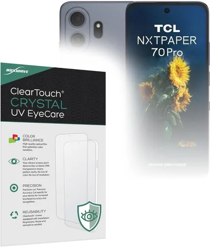 Miniatura 14 de BoxWave Protector de pantalla compatible con TCL NXTPAPER 70 Pro – ClearTouch Anti-Glare (2 unidades), antihuellas mate