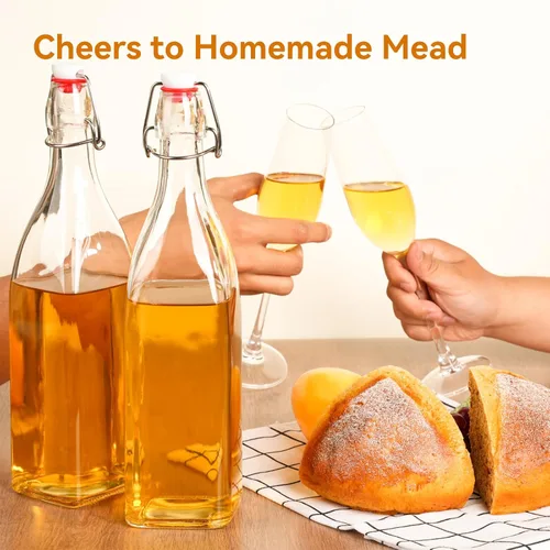 Miniatura 6 de Mead Making Kit para principiantes – Juego completo de iniciación de elaboración casera con suministros reutilizables, tarro de fermentación de vino