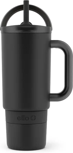 Miniatura 20 de Ello Port - Vaso de 40 onzas con asa de transporte y asa integrada, botella de agua reutilizable de acero inoxidable aislada al vacío, taza de viaje