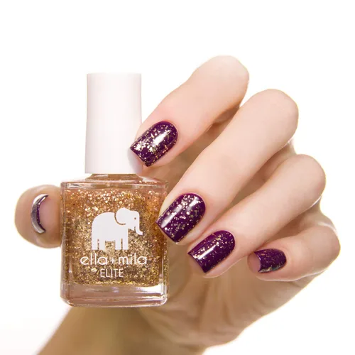 Miniatura 3 de ella+mila Profesional, de Secado Rápido, Esmalte de Uñas Oro de Larga Duración y Resistente a las Astillas (Drippin' Gold - 0.45 fl oz)