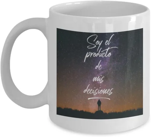 Soy el producto ; AFIRMACIONES Taza café, tazas para café divertidas, tazas de café personalizadas, taza de café inspiradoras, taza grande de cafe