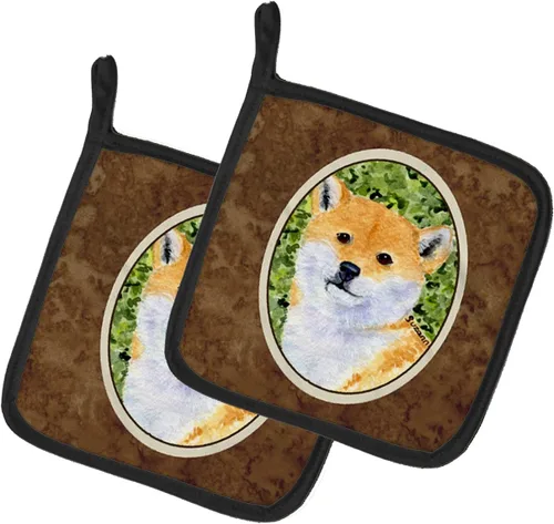 Miniatura 155 de Caroline's Treasures SS8617PTHD - Juego de soportes para ollas de cocina resistentes al calor, almohadillas calientes para horno para cocinar, Husky
