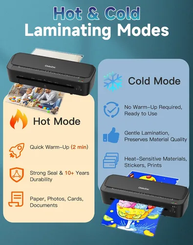 Miniatura 6 de Máquina Laminadora OidoZac, Tecnología Antiatasco de 11 en 1 con 36 Hojas Laminadoras, Laminadora Térmica de 9 Pulgadas A4, Máquina Laminadora A4