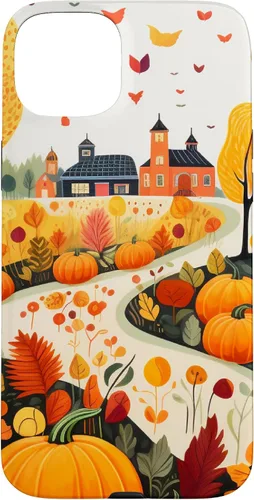 Miniatura 9 de iPhone 12 mini hojas otoño calabaza patrón otoño color hojas caso