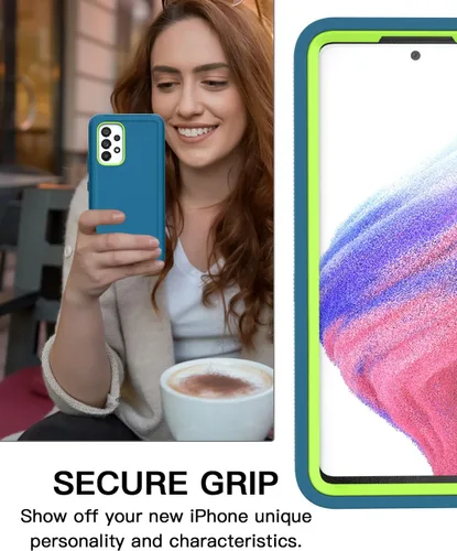 Miniatura 6 de AICase Funda para Galaxy A53 5G, resistente protección contra caídas, cuerpo completo, a prueba de golpes, a prueba de polvo, militar, resistente