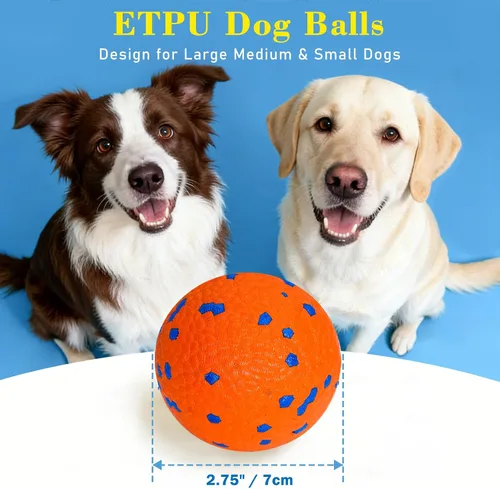 Miniatura 2 de Pelotas de tenis para perros masticadores agresivos, juguetes para masticar indestructibles para la dentición de perros grandes, medianos