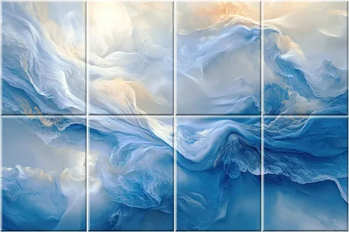 Paneles acústicos decorativos, paquete de 8 paneles de arte de pared grandes absorbentes de sonido de 48 x 32 pulgadas, paneles de espuma