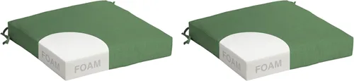 Miniatura 13 de Arden - Cojín de asiento de espuma para interiores y exteriores, paquete de 2, 17 x 16, cojín de patio, repelente al agua, resistente a