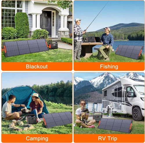 Miniatura 8 de SOKIOVOLA Panel solar portátil de tipo N-16BB de 200W para EF/Jackery/Bluetti/Anker Estación de energía, Panel solar plegable de 20V con 25% de alta