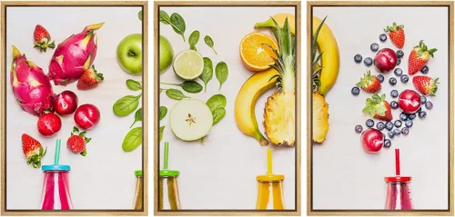 Miniatura 83 de wall26 Lienzo enmarcado para pared, juego de arte de hierbas, verduras y condimentos en madera, alimentos, fotografía cultural, realismo, paisaje