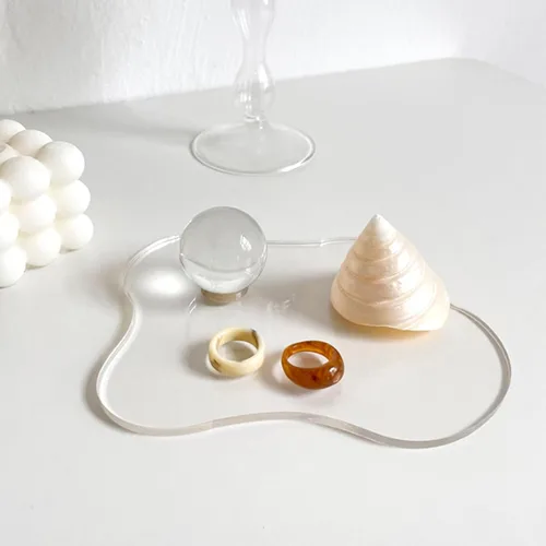 Miniatura 3 de 3 posavasos acrílicos irregulares en forma de nube, posavasos transparentes lindos para protección de mesa, decoración del hogar para mesa auxiliar