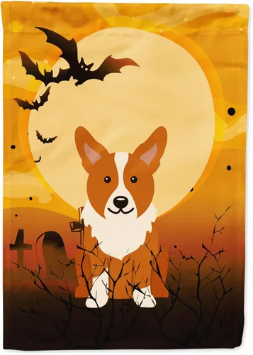Miniatura 107 de Caroline's Treasures BB4307GF - Bandera de Halloween Airedale para jardín, bandera decorativa para patio exterior, obras de arte de patio, macizos