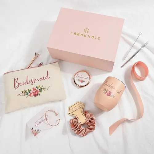 Miniatura 4 de CARAKNOTS Caja de regalo de propuesta de dama de honor, juego de regalo de dama de honor, caja rosa para damas de honor para boda, novia, despedida