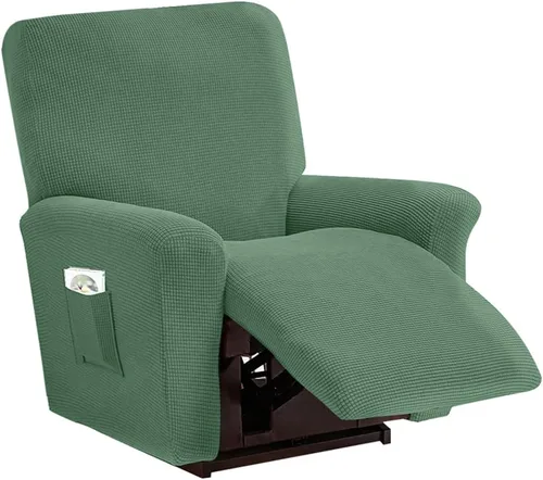 Miniatura 10 de vctops Fundas elásticas resistentes al agua, para sofá reclinable, suaves y lisas, con correa elástica antideslizante, protector de muebles