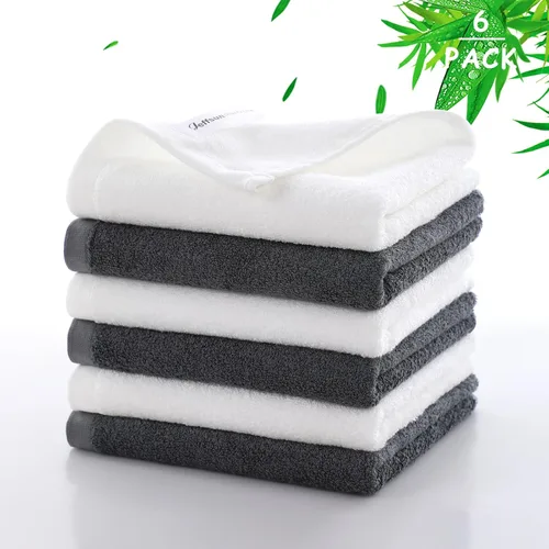 Miniatura 12 de Paquete de 12 paños de lavado, toallas faciales súper suaves y agradables a la piel para pieles sensibles, paños pequeños de 10 x 10 pulgadas, paños
