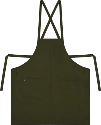 Miniatura 9 de a mont Delantales de chef para mujeres y hombres (protector seco estándar AA2095 y AA2095X) - Delantal con correa para el cuello con bolsillos de 33
