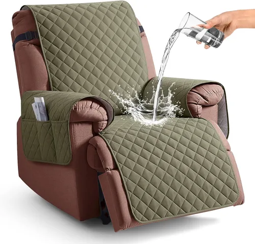 Miniatura 22 de KinCam Funda 100% impermeable para silla reclinable, fundas de sofá reclinable para mascotas, perros, funda de sofá reclinable, protector de muebles