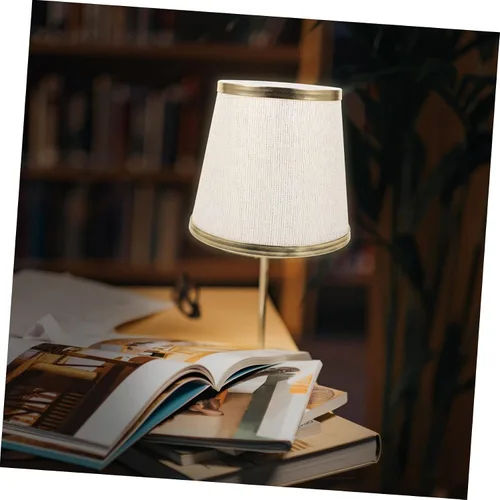 Miniatura 4 de Housoutil Cubierta de lámpara de mesa cubierta de luz de tela para decoración del hogar E14 Socket estilo simple lámpara accesorio