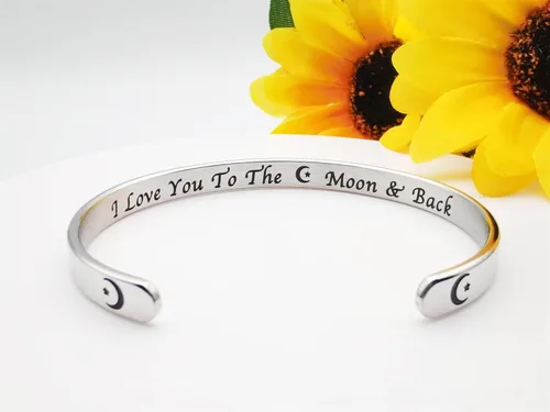 Miniatura 183 de Pulseras inspiradoras para mujer, joyería de acero inoxidable, con refranes, pulsera motivacional con mensaje oculto, pulseras grabadas para mejor