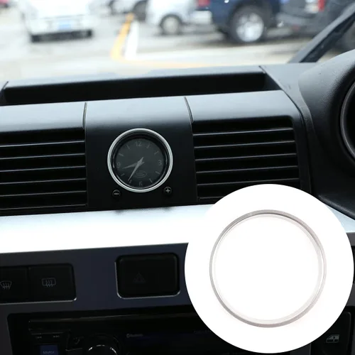 Miniatura 8 de YIWANG coche interior salpicadero reloj alrededor decoración anillo Trim pegatinas para Land Rover Defender 90 110 2008-2018 (rojo)