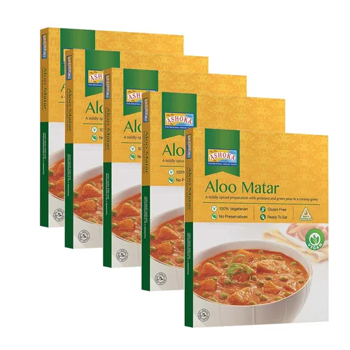 Miniatura 27 de Ashoka Comidas indias tradicionales 1932, curry de verduras mixtas veganas, platos principales listos para comer para microondas, Shahi Navratan
