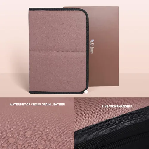Miniatura 5 de DUcare Organizador de brochas de maquillaje, 30 piezas, fundas de viaje plegables, brochas de maquillaje, bolsa de cosméticos de pie, almacenamiento