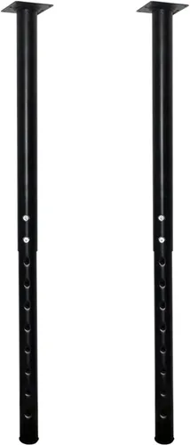 Miniatura 11 de QLLY Patas de metal ajustables para mesa, 24-40 pulgadas, 23.6-39.4 in, pata de escritorio para oficina en casa, juego de patas para muebles