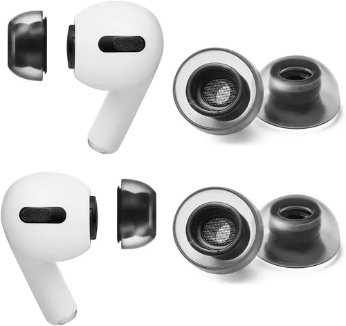 Miniatura 13 de AZLA Cristal para Airpods Pro de 1ª y 2ª generación (2 pares, S) – Reemplazo de puntas de oreja de Airpod Pro – Puntas para Airpod Pro con silicona