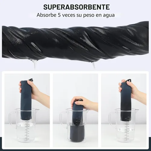 Miniatura 4 de Toalla de microfibra Rainleaf perfecta para viajes y gimnasio y camping. Secado rápido - Super absorbente - Ultra compacta - Liviana. Adecuada