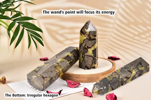 Miniatura 4 de AMOYSTONE Varita de obelisco hexagonal septario natural, torre de cristal curativo, 6 caras, pulida de 1.7 a 2 libras para reiki, chakra, regalos
