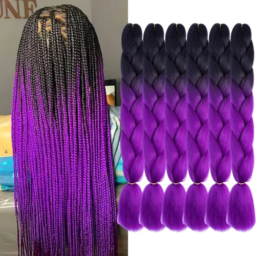 Miniatura 7 de Beige (613#) 6 paquetes de cabello trenzado de 24 pulgadas, de fibra sintética, sin picazón, extensiones de cabello para trenzar jumbo, textura