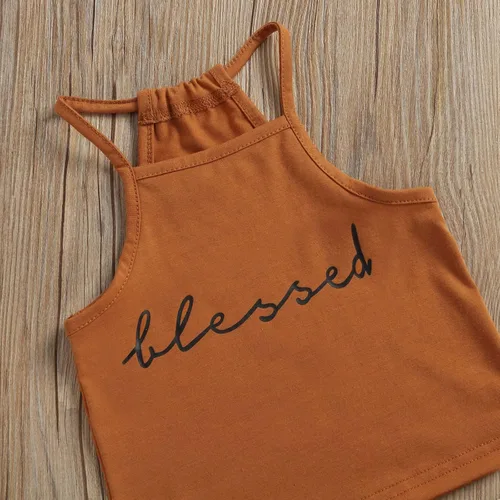 Miniatura 82 de Mandizy Conjunto de ropa de otoño para bebé niña pequeña, sudadera de manga larga con estampado de letras bendecidas, pantalones de camuflaje