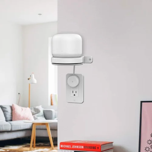 Miniatura 6 de Delidigi Soporte de pared ABS compatible con el enrutador WiFi Google Nest AC2200 - Estante para punto WiFi Nest [gestión de cables integrada]