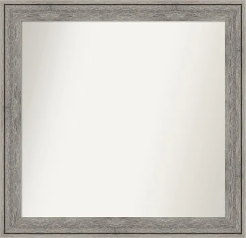 Miniatura 193 de Amanti Art Espejo de pared personalizado no biselado (24.5 x 24.5 pulgadas), marco gris marrón alta, varios tamaños personalizados, espejo de baño
