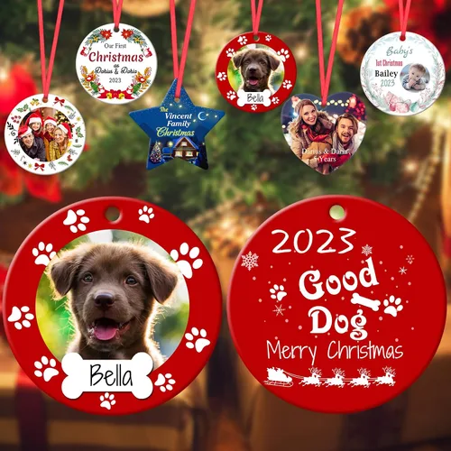 Miniatura 13 de Adornos de Navidad personalizados para la familia 2023, personaliza tus propios adornos de apellido para Navidad, decoración de árbol colgante