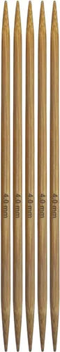 Miniatura 14 de Mdoker Agujas de tejer de bambú de doble punta de bambú carbonizado 7.9 pulgadas (7.9 in) de longitud para proyectos de hilo de tejer creativos