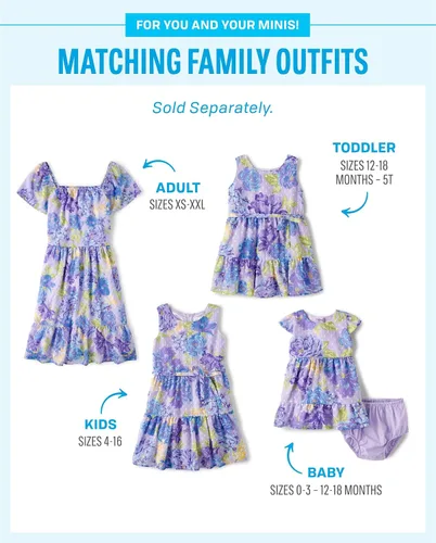 Miniatura 3 de The Children's Place Kids' Coordinating Family Outfits, Mommy & Me, Dad & Son, Baby, Purple Party Collection